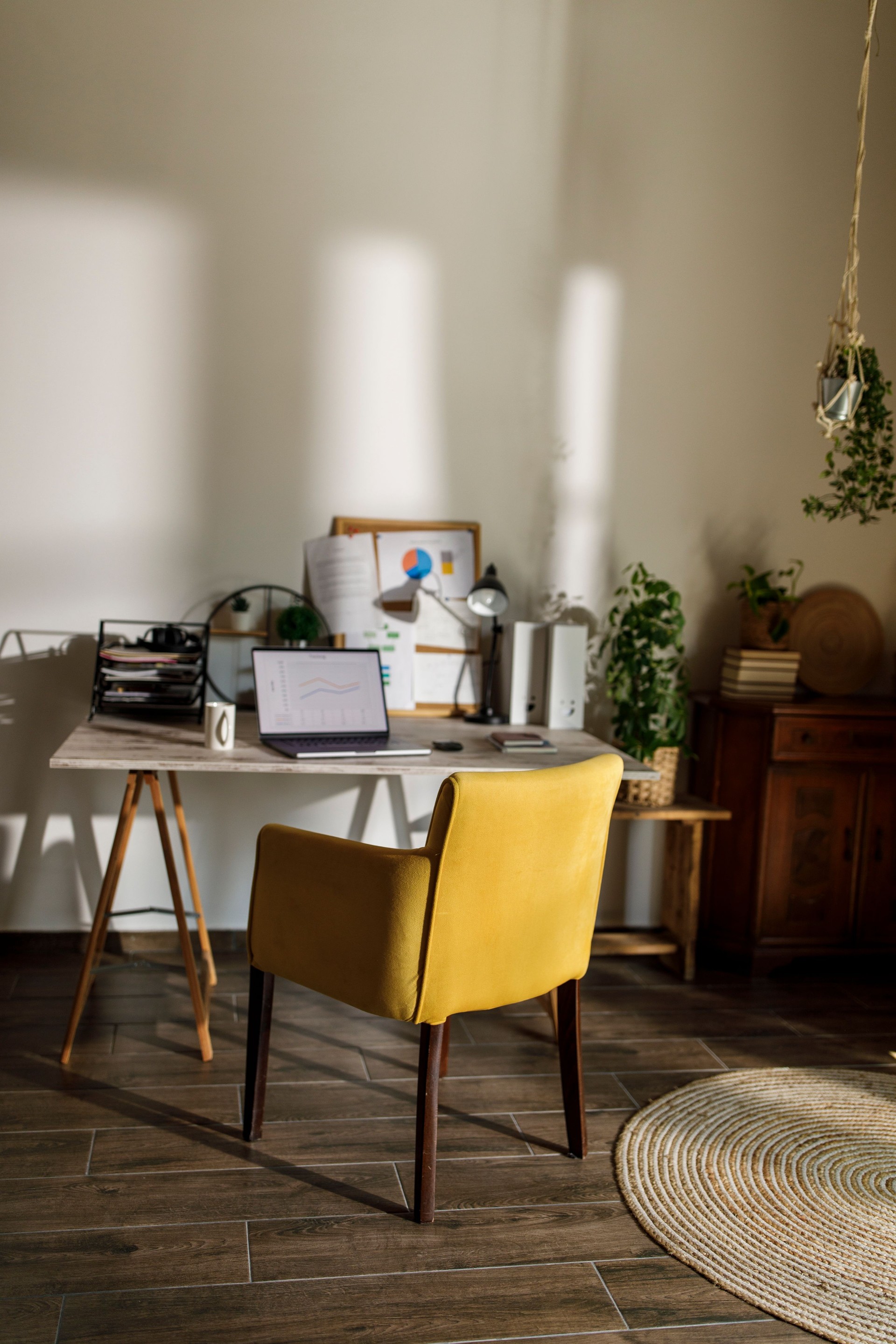 Sunny home office space